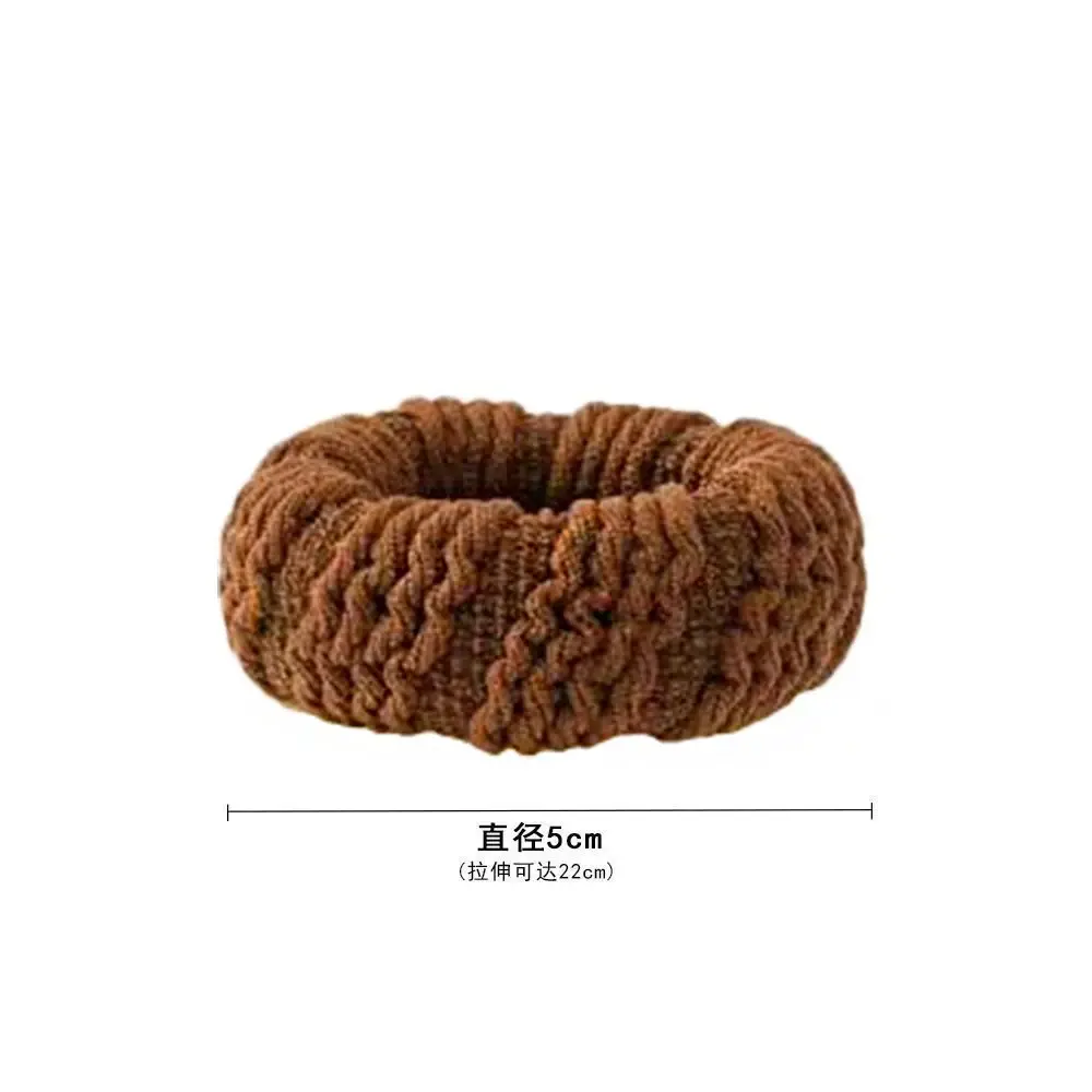 5pcs/Set Mixed Solid Color Seamless Scrunchies Women Girls Elastic Thicken No Damage Hair Ties Soft Ponytail Holder Rubber Band