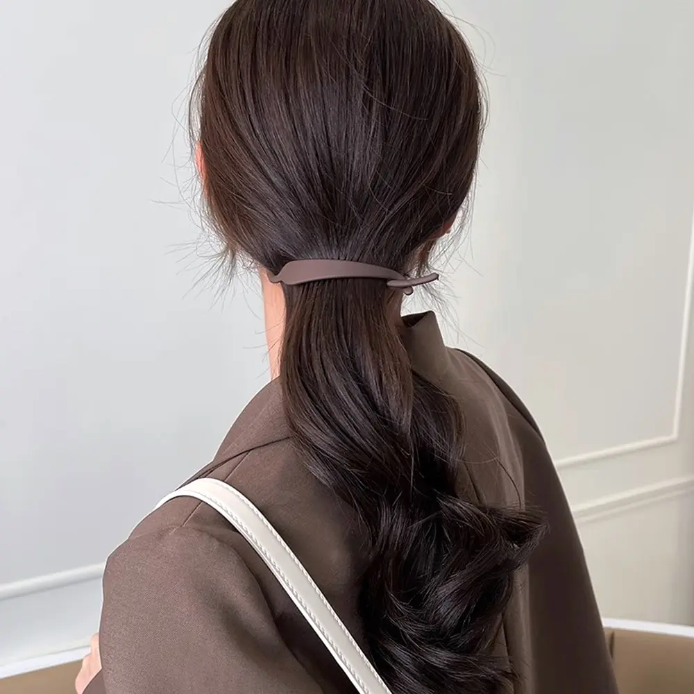 Solid Color Banana Hair Clip No Slip Simple Matte Ponytail Holder Twist Jaw Clips For Women Girls Thick Hair French Barrettes