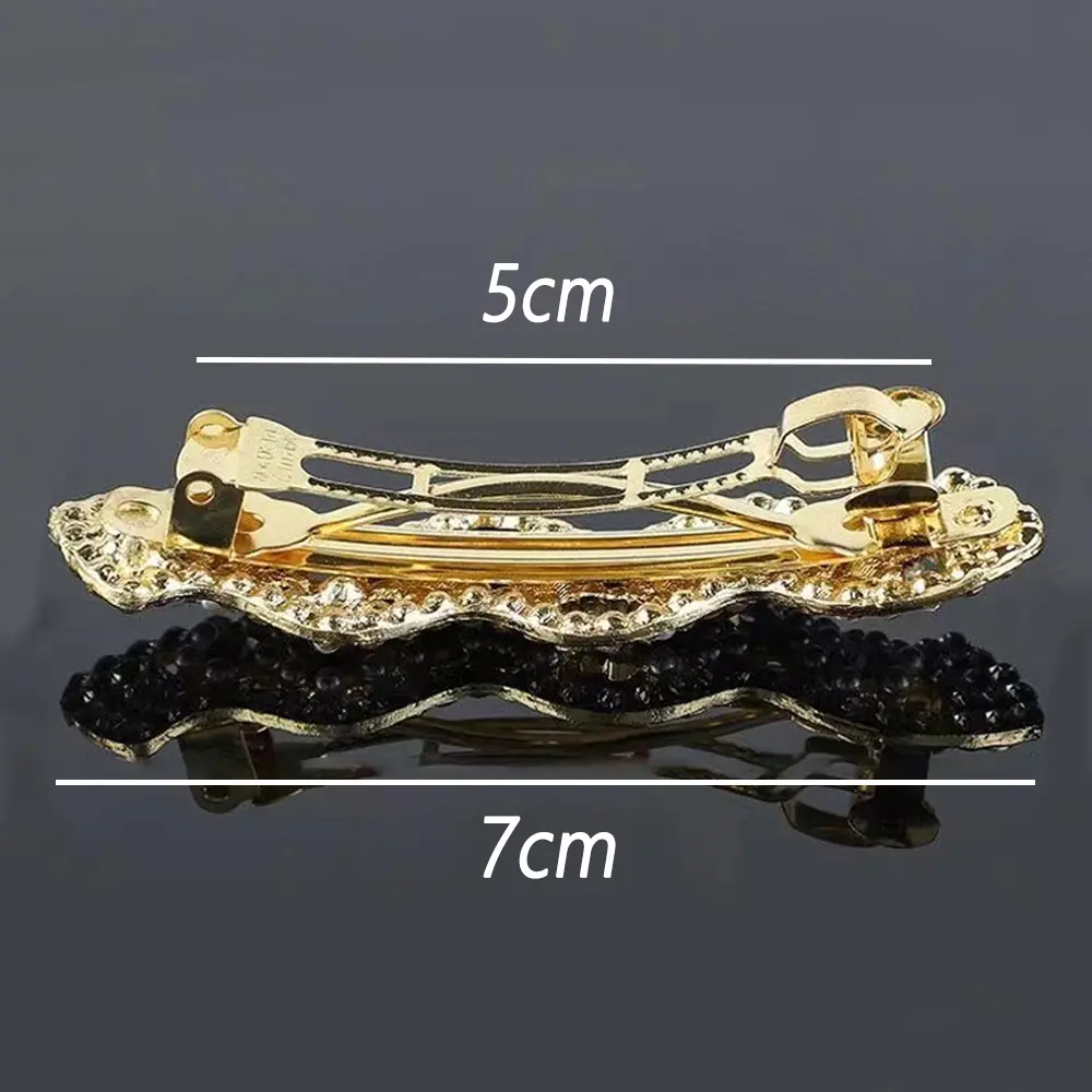 Luxury Rhinestone Bowknot Spring Hairpins Clip Women Girls Crystal Flower Butterfly Ponytail Barrettes Elegant Party Headwear