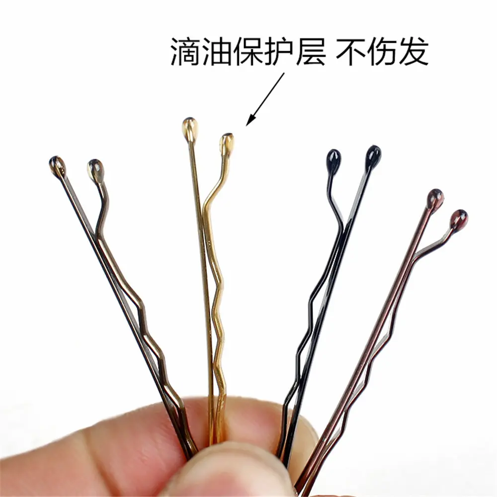 24Pcs/Set Curly Wavy Grips Hairstyle Hair Clip Women Bobby Pins Metal Barrettes for Wedding Hair Styling Solid Color Hairpin