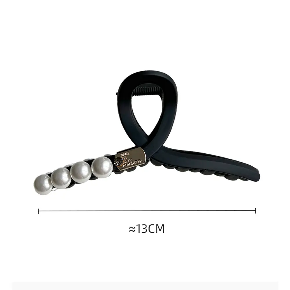 13cm Oversize Cross Hair Claws Matte Pearl Shark Jaw Clip For Ponytail Holder Women Girls Summer Daily Headwear