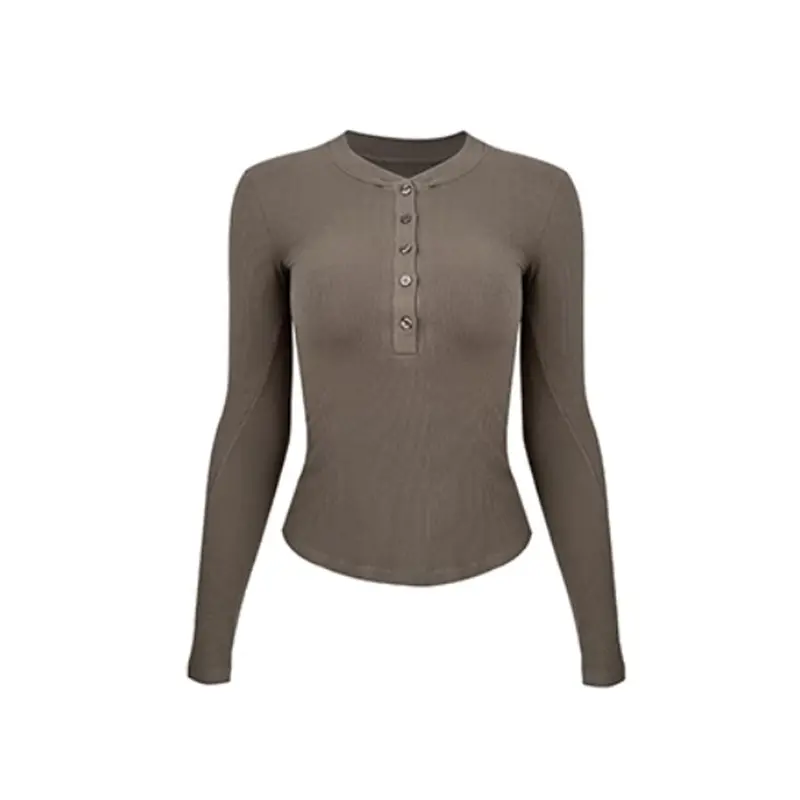 Henry Shirt Modal Tight Sports Long-sleeved Women's Slim Yoga Suit Running Fitness Base Top Shirts Running Outwear Clothing