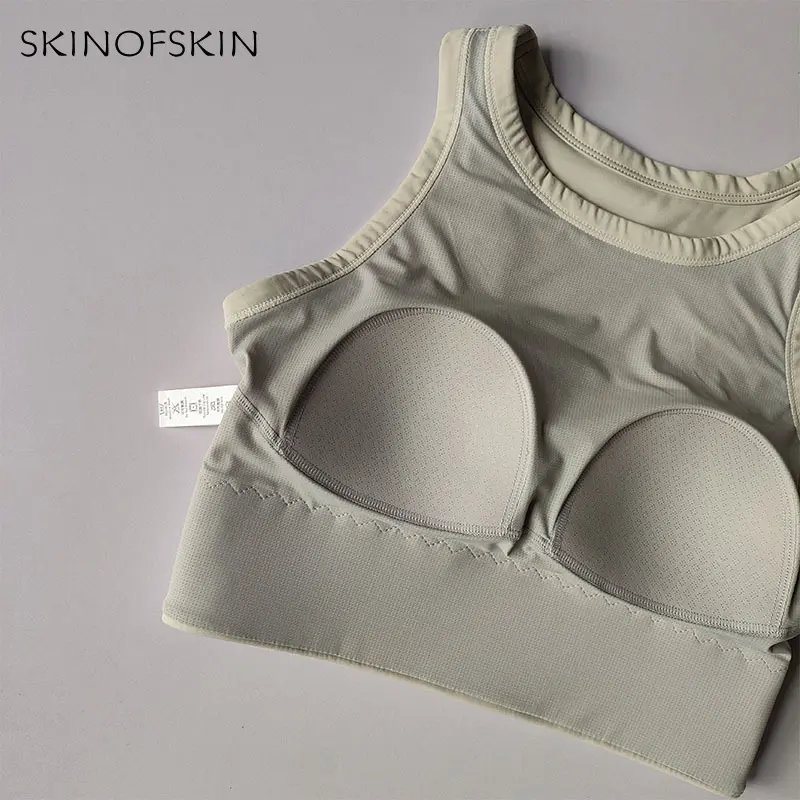 Sports Vest for Women Retro Exterior Fitness High-intensity Running Integrated Training Quick Drying Bra Autumn and Winter Women