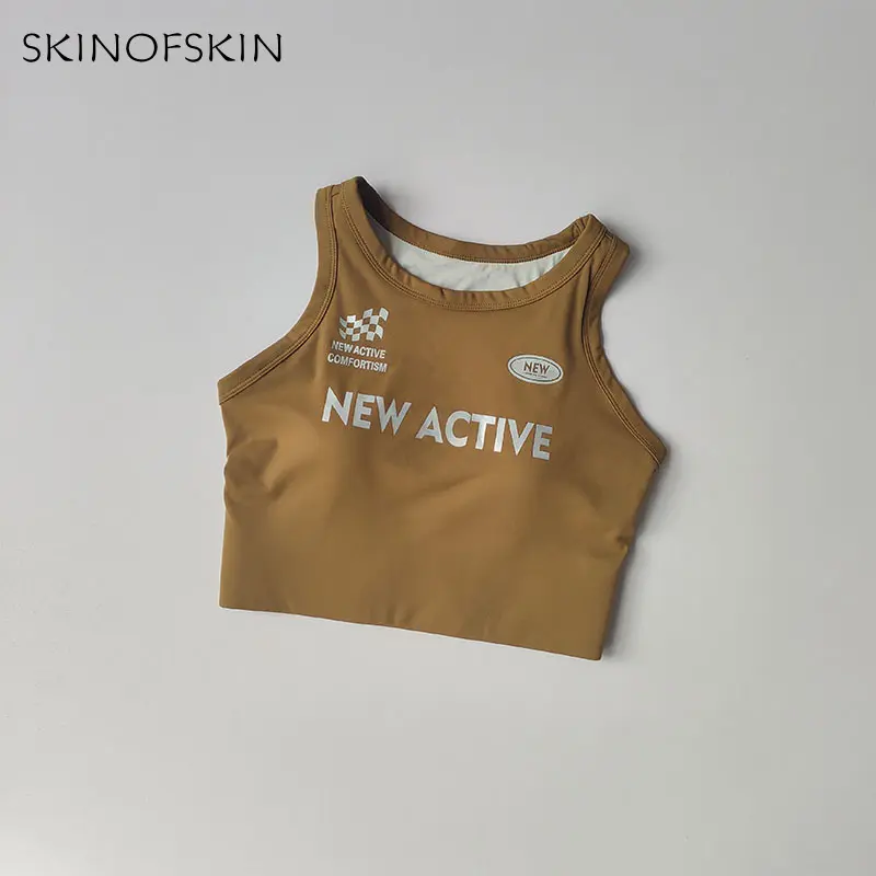Sports Vest for Women Retro Exterior Fitness High-intensity Running Integrated Training Quick Drying Bra Autumn and Winter Women