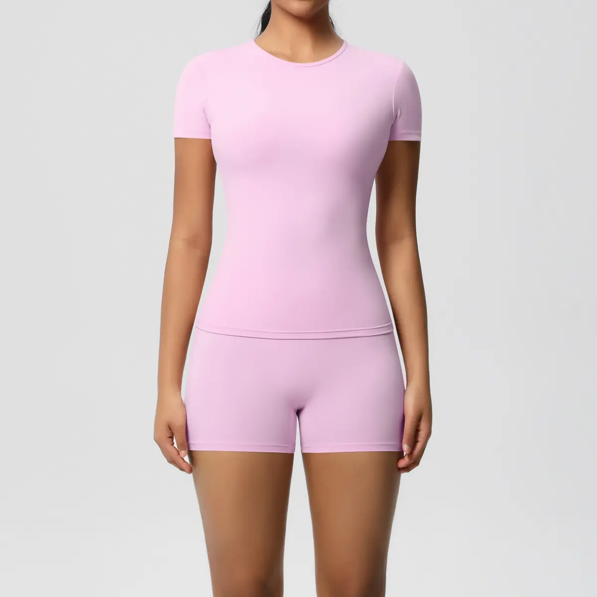 High Elastic Tight Shorts and Sports Suits Short Sleeve Shirts Running Fitness Yoga Suits Top Women Quick-drying Summer Sets