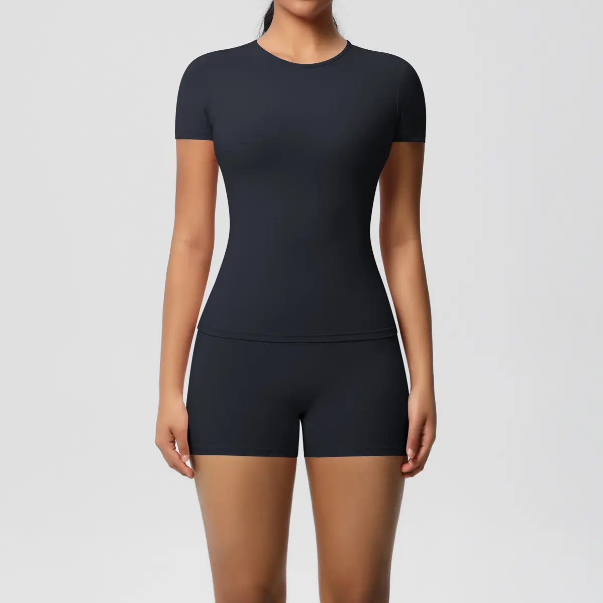 High Elastic Tight Shorts and Sports Suits Short Sleeve Shirts Running Fitness Yoga Suits Top Women Quick-drying Summer Sets