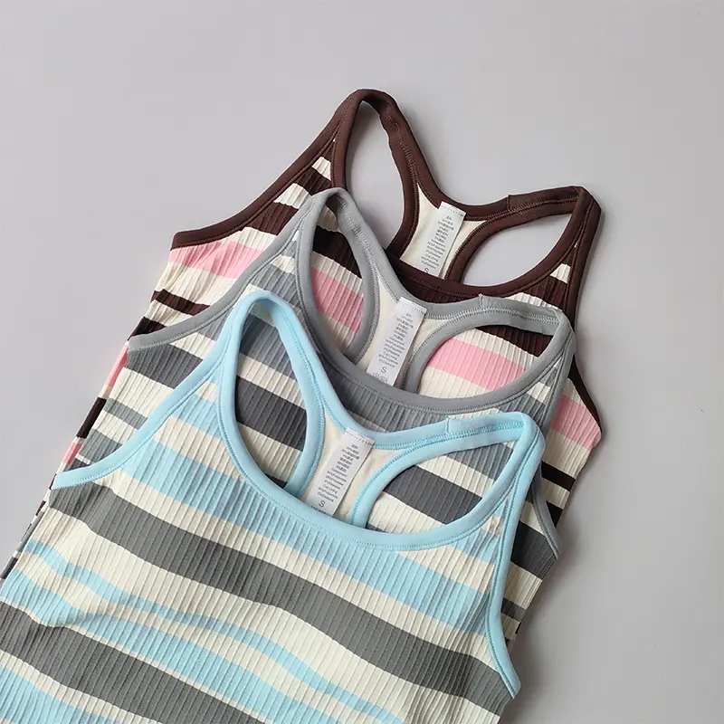 High-intensity Sports Underwear for Women Contrasting Color Running Yoga Vest Professional Pilates Fitness Sports Bra Top Shirts