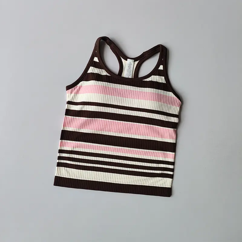 High-intensity Sports Underwear for Women Contrasting Color Running Yoga Vest Professional Pilates Fitness Sports Bra Top Shirts