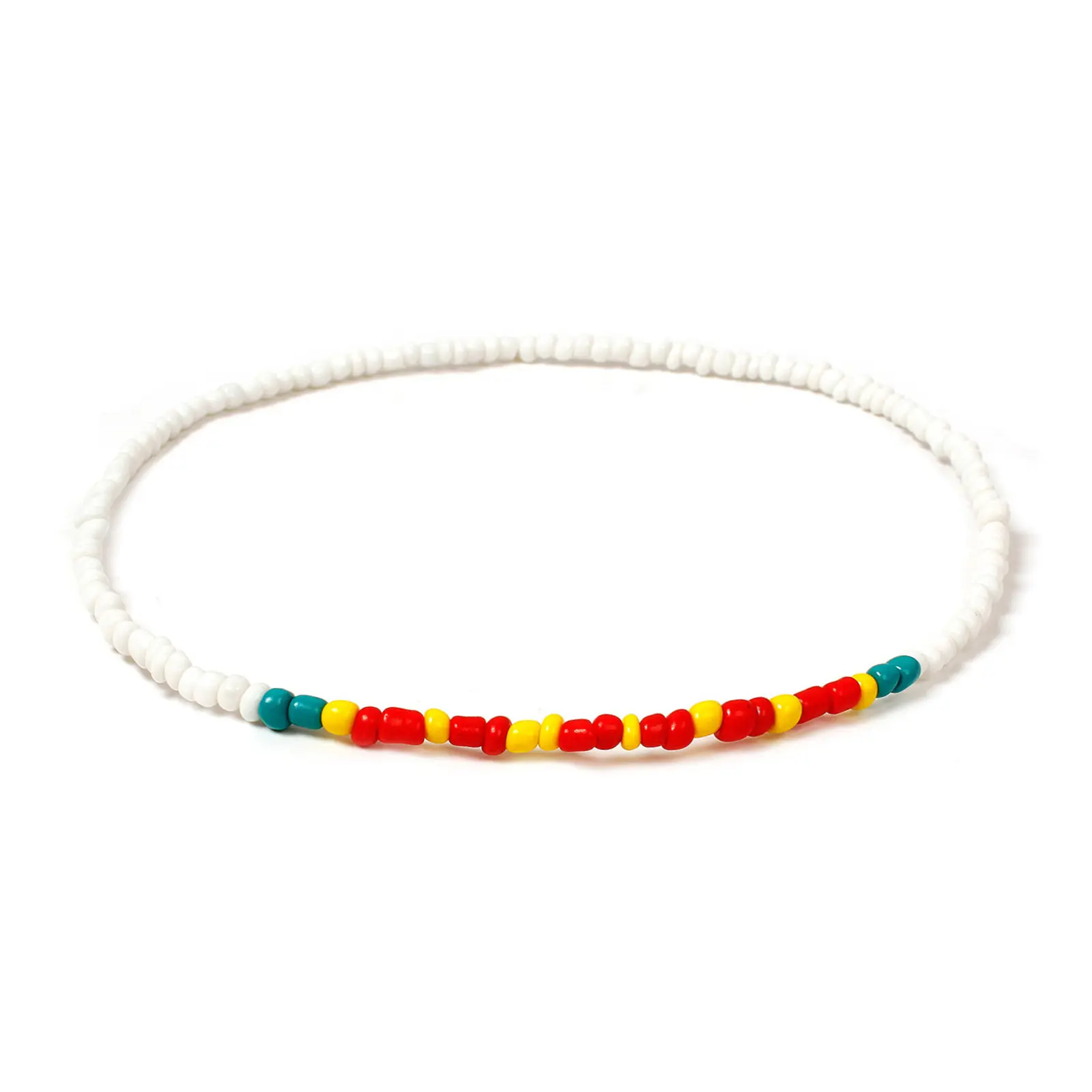 Bohemia Style Small Glass Beaded Necklace Multicolor Short Chokers Charm Necklaces Sweet Neck Jewelry For Women Girls 40cm Long