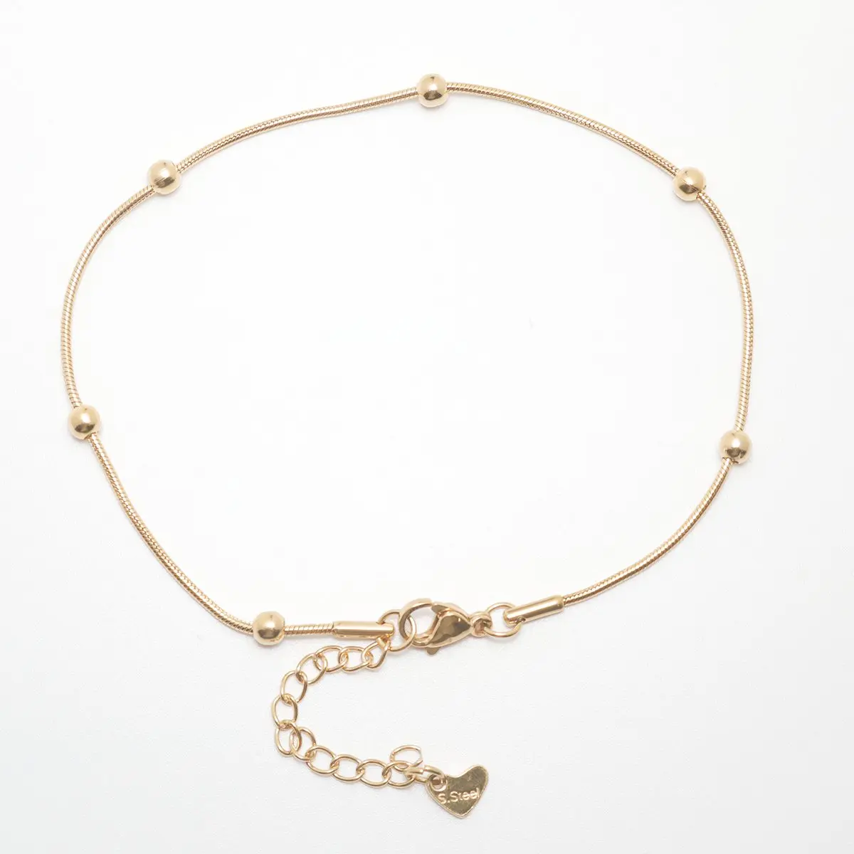 304 Stainless Steel Anklet Gold Color Chain Anklet For Women Foot Bracelets Leg Chain Jewelry Accessories Gifts ,1 Piece