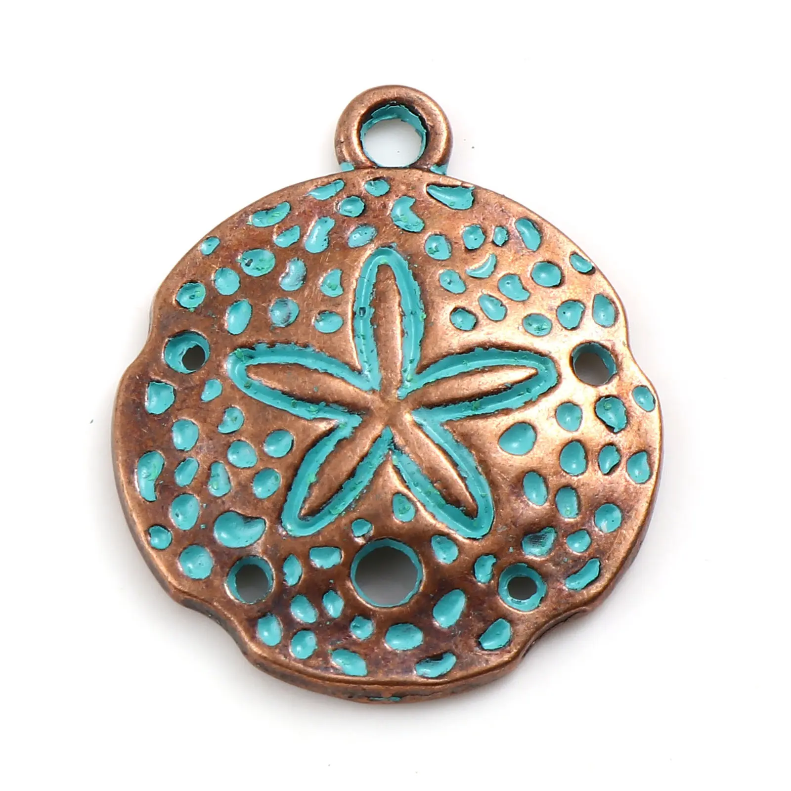 10PCs Antique Copper Vintage Bohemian Charms Ocean Jewelry Dragonfly Shell Metal Pendants for DIY Making Earrings Jewelry