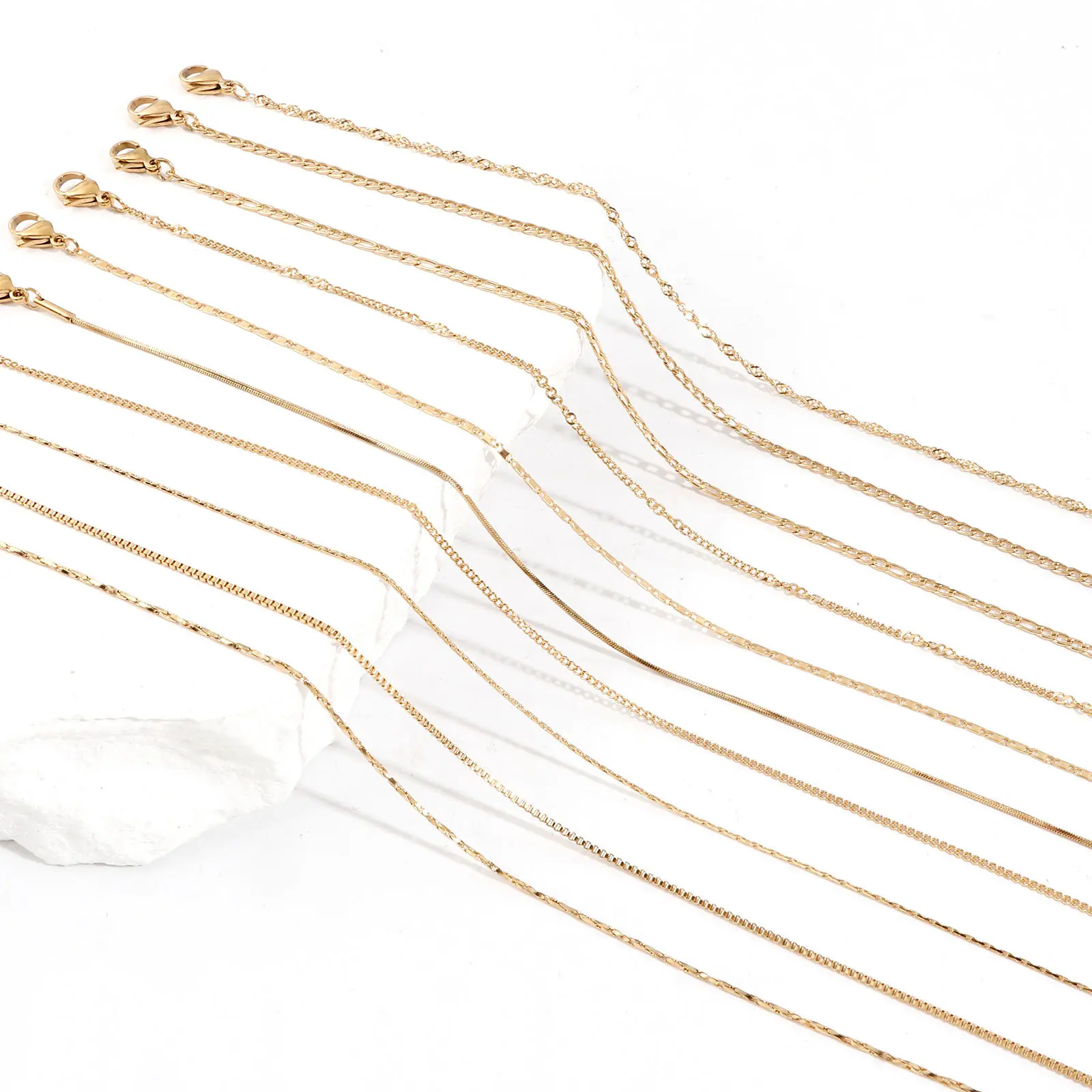 304 Stainless Steel Anklet Silver Color Gold Color For Women Summer Beach Leg Chain Anklet Jewelry 22.5cm(8 7/8") long, 1 Piece