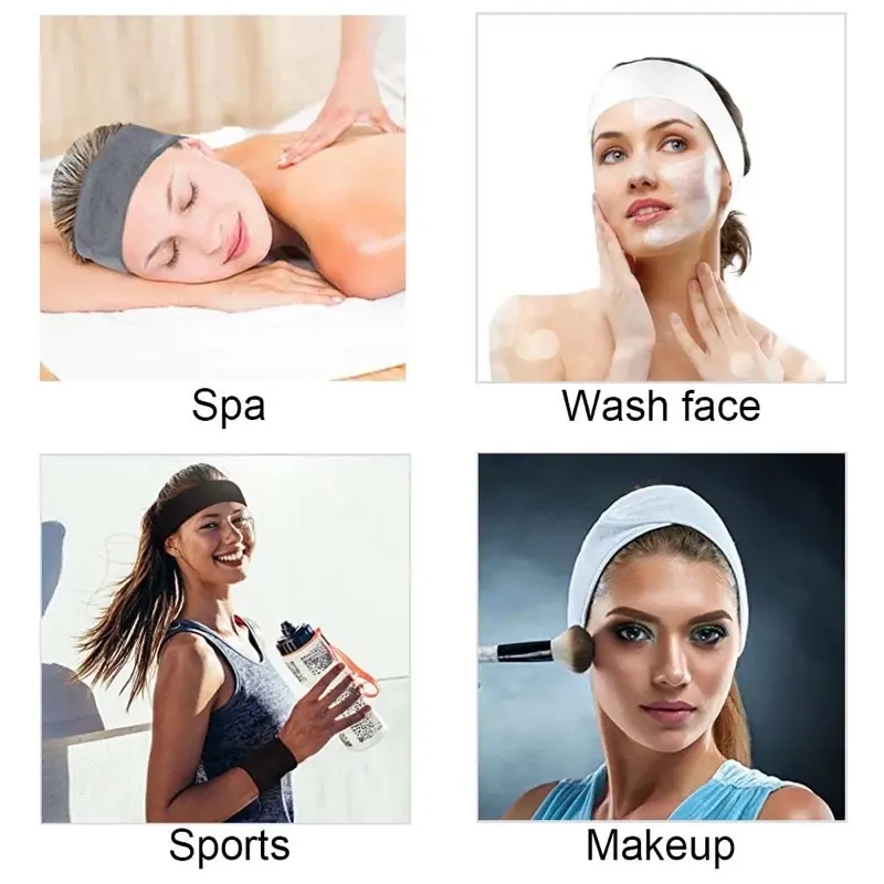 Women Solid Color Hairband Adjustable Soft Velvet Multifunction Face Wash/Yoga/Makeup Sports Yoga Running Absorb Headband