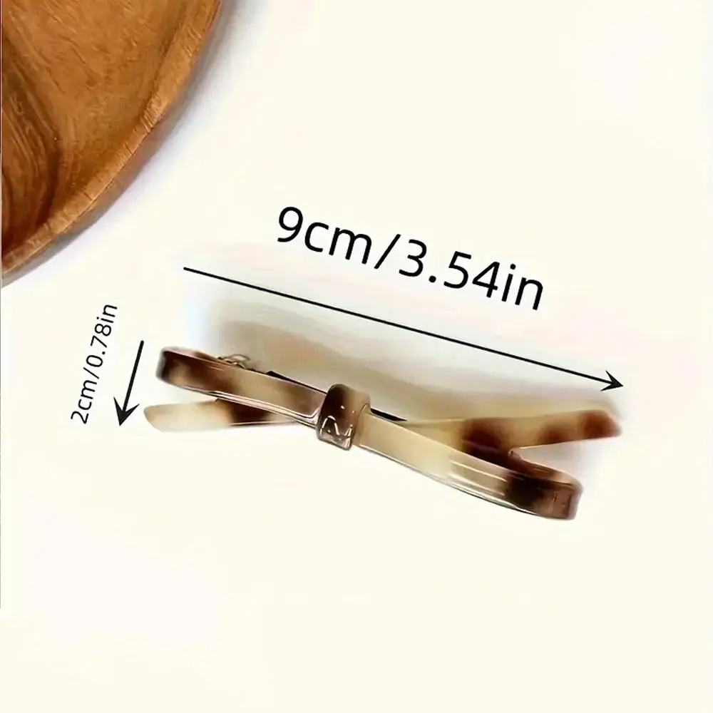 French Acetate Bow Shaped Hairpin Women Girls Side Bangs Barrettes Spring Hair Clips For Ponytail Holder Daily Headwear