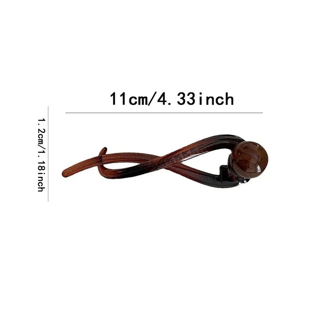 Vintage Resin Banana Clips Imitation Pearl Twist Barrettes For Bun Women Girls Strong Hold Ponytail Hairpins Daily Headwear