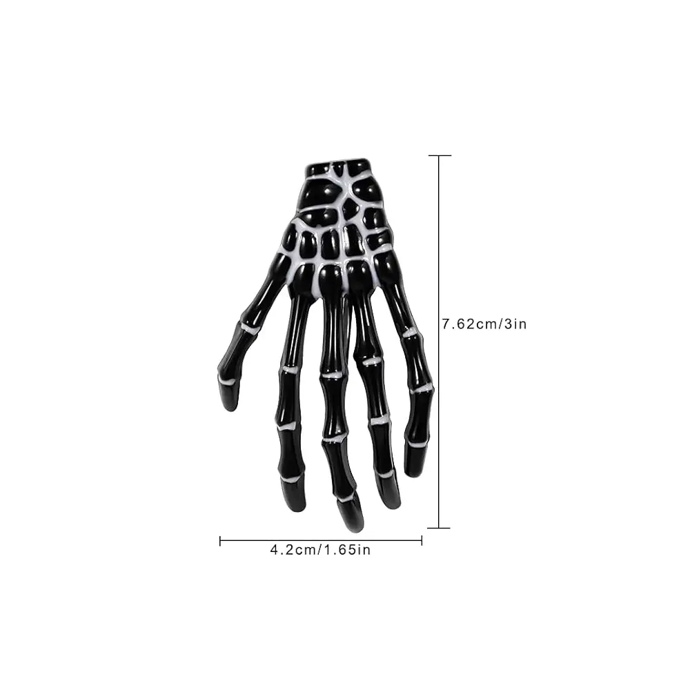 Creative Skeleton Hand Bone Barrettes Women Girls Halloween Party Hair Clips Cosplay Headwear