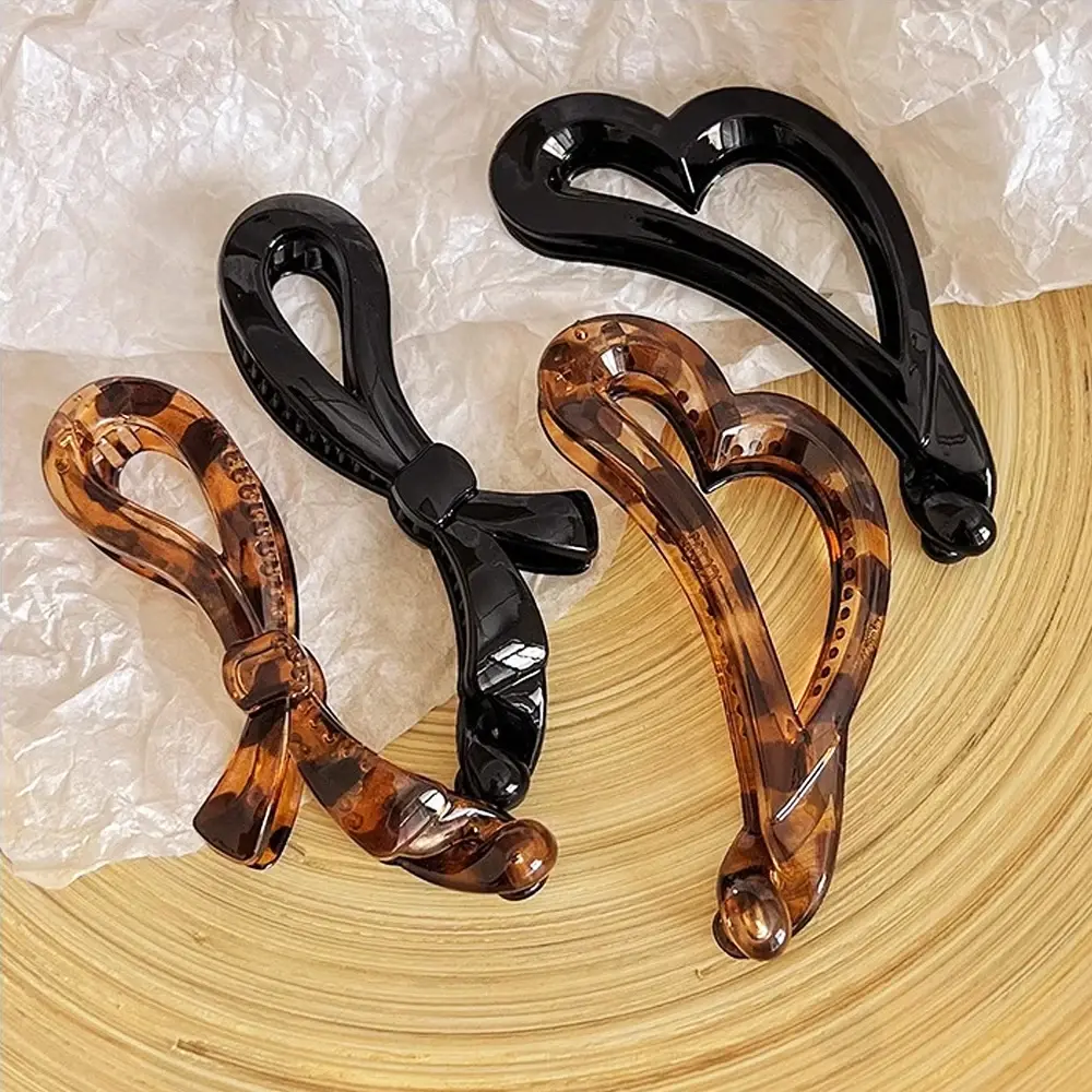 10.5cm Tortoiseshell Print Banana Clips Non Slip Strong Holder Twisted Barrttes For Ponytail Holder Women Girls Summer Headwear