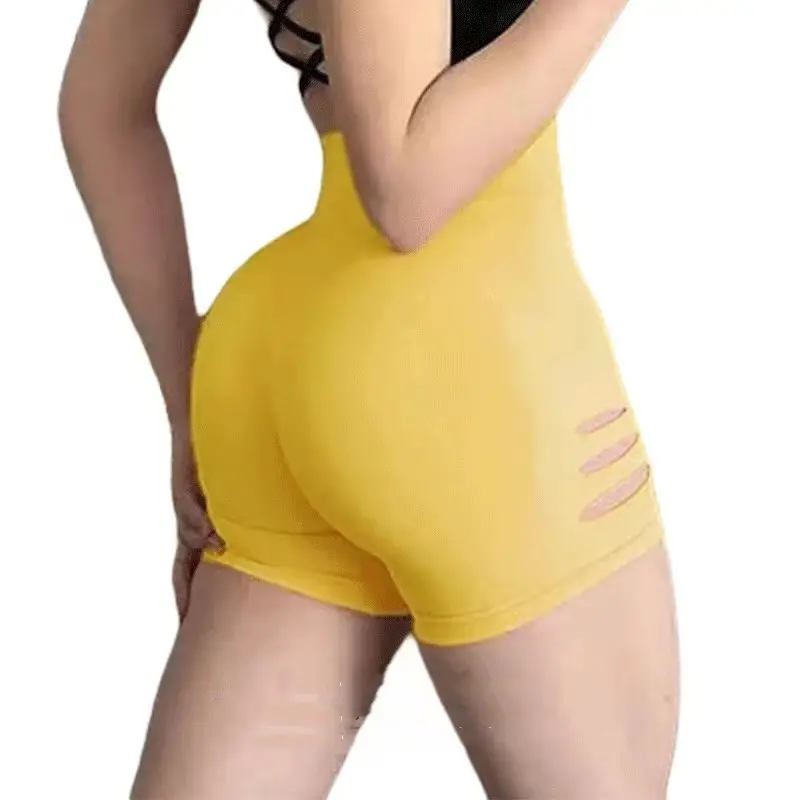 Sexy Hollow Fitness Shorts for Women with Professional Training Sports Three-quarter Pants Beautiful Design Yoga Suit