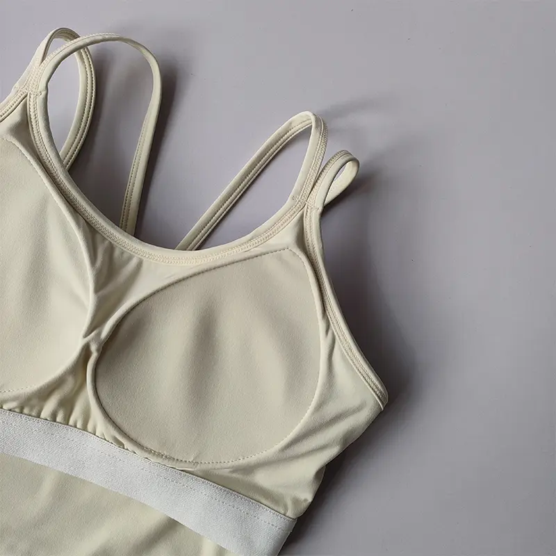 Fixed All-in-one Sports Bra Women to Close Breasts Shock-proof and Beautiful Back Fitness Bra Outer Wear Running Yoga Vest Tops