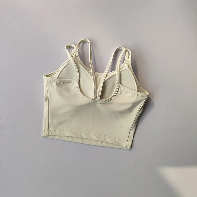 Fixed All-in-one Sports Bra Women to Close Breasts Shock-proof and Beautiful Back Fitness Bra Outer Wear Running Yoga Vest Tops