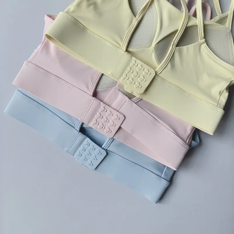 Sports Underwear Women Back Shockproof Gathering Running Vest Fitness Clothing Summer High-intensity Quick-drying Yoga Suit Bra