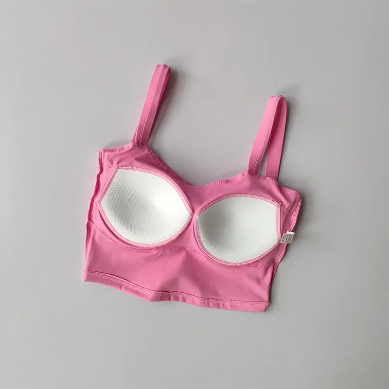 Beautiful Back Suspender Sports Bra for Women Shockproof Sagging Thin Shoulder Straps Quick Drying Yoga and Fitness Vest Tops