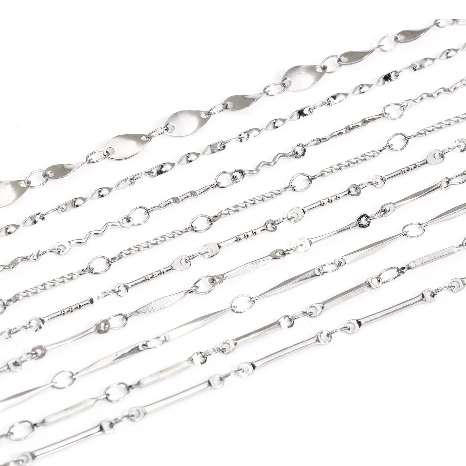 1 Piece 304 Stainless Steel Twist Chain Anklet For Women Link Chains Anklet Bracelet Girl Summer Beach Foot Leg Jewelry Gifts