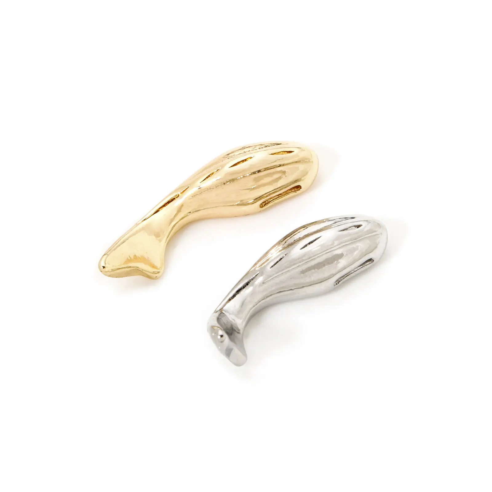 5 Piece Brass Ocean Jewelry Charms Gold Plated Whale Animal 3D Pendants For DIY Bracelet Necklace Jewelry Making 25mm x 11mm