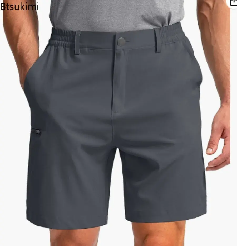 2025 Fashion Multi-pockets Cargo Shorts Men's Summer Loose Casual Outdoor Sport Joggers Pants Men Straight Leg Knee Length Pants