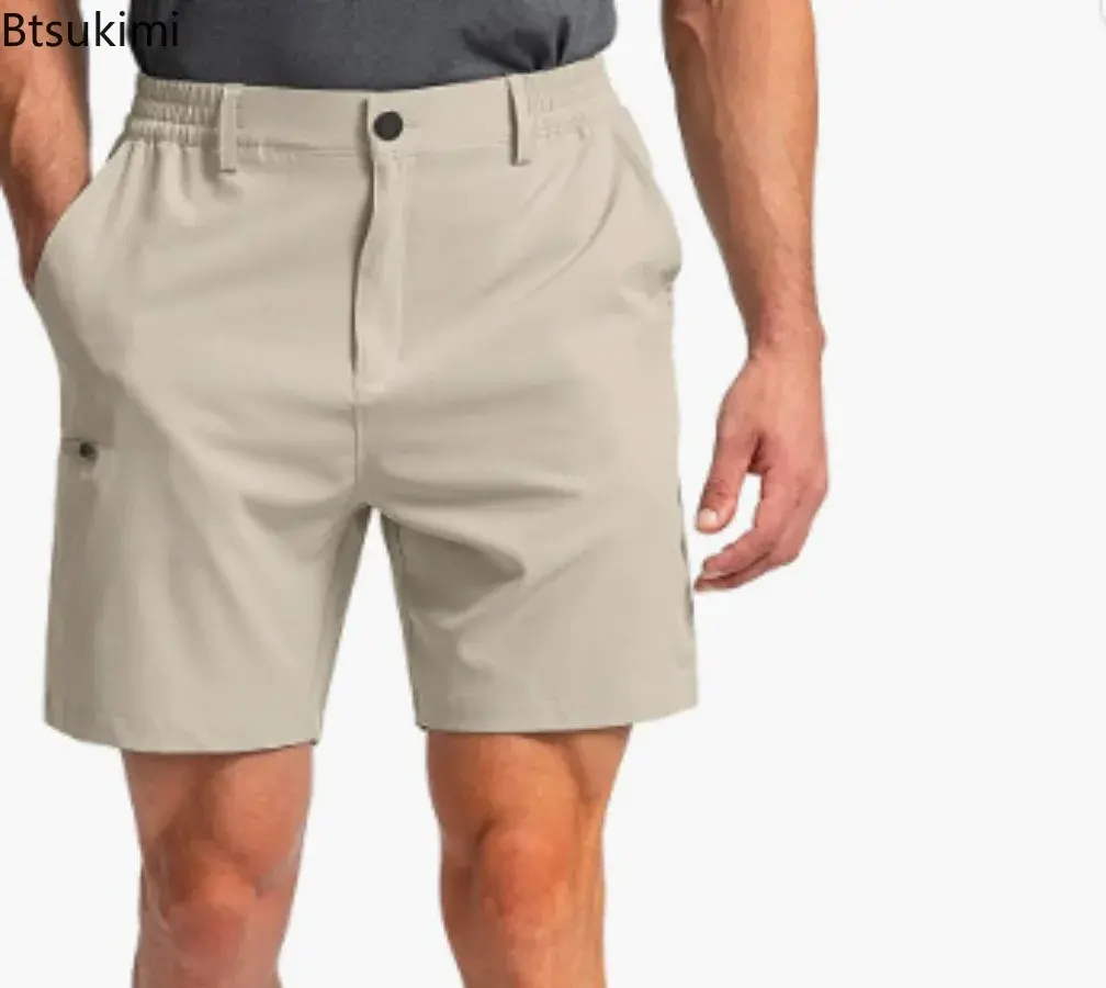 2025 Fashion Multi-pockets Cargo Shorts Men's Summer Loose Casual Outdoor Sport Joggers Pants Men Straight Leg Knee Length Pants
