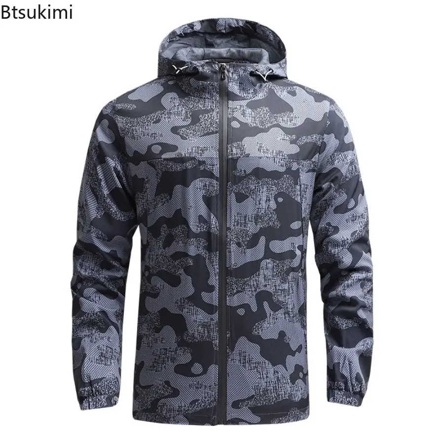 2025 Camouflage Jacket Men Spring and Autumn Thin Windbreaker Coat Patchwork Jackets Fashion Casual Slim Fit Camping Jacket Male
