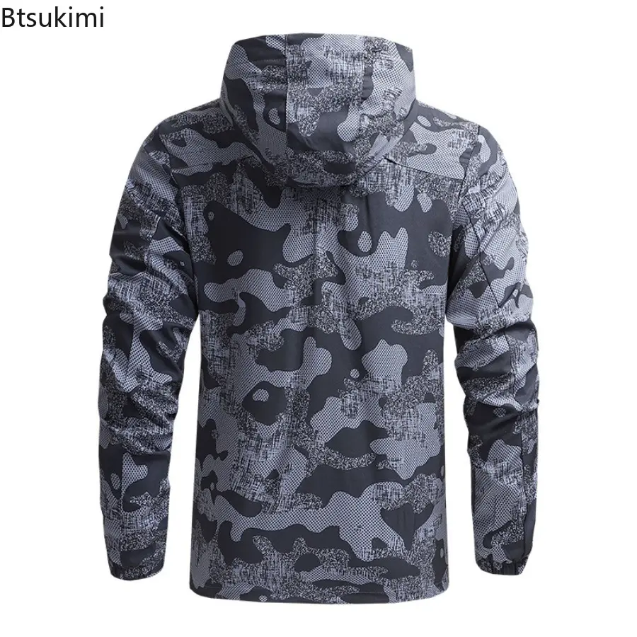 2025 Camouflage Jacket Men Spring and Autumn Thin Windbreaker Coat Patchwork Jackets Fashion Casual Slim Fit Camping Jacket Male