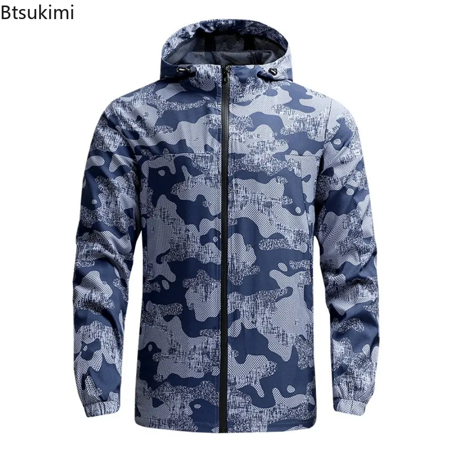 2025 Camouflage Jacket Men Spring and Autumn Thin Windbreaker Coat Patchwork Jackets Fashion Casual Slim Fit Camping Jacket Male