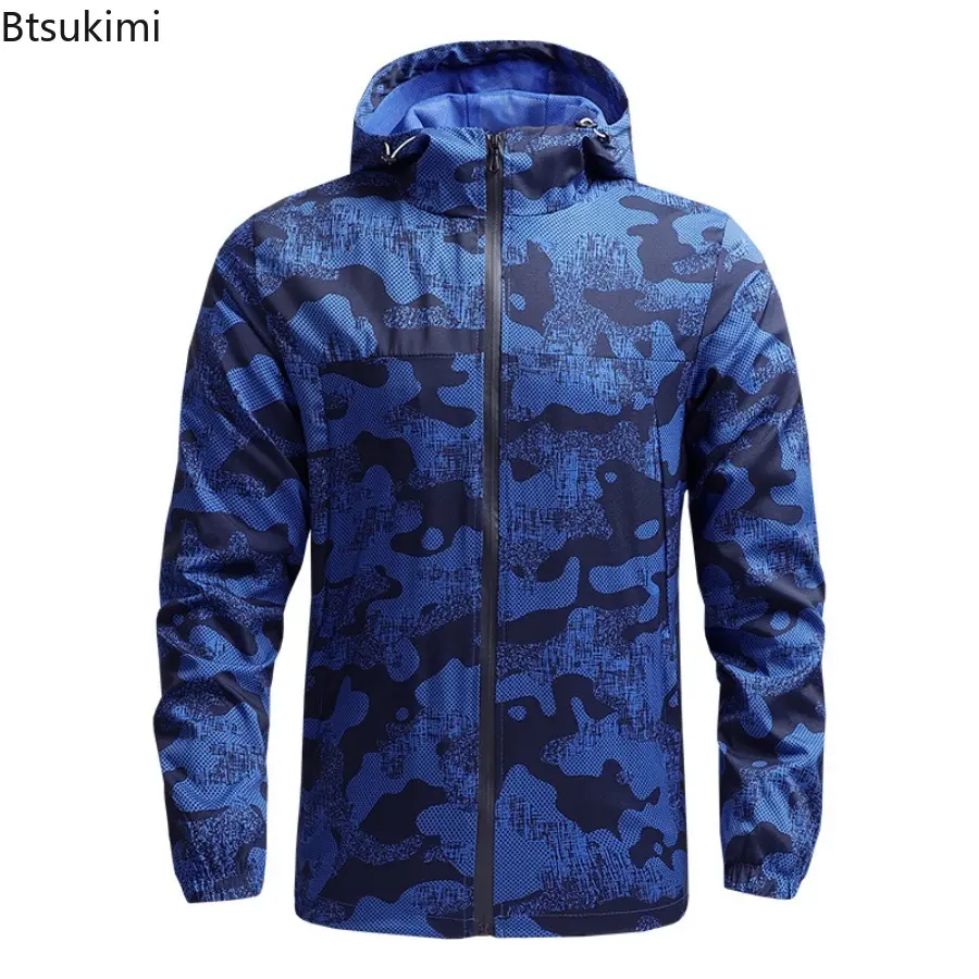 2025 Camouflage Jacket Men Spring and Autumn Thin Windbreaker Coat Patchwork Jackets Fashion Casual Slim Fit Camping Jacket Male
