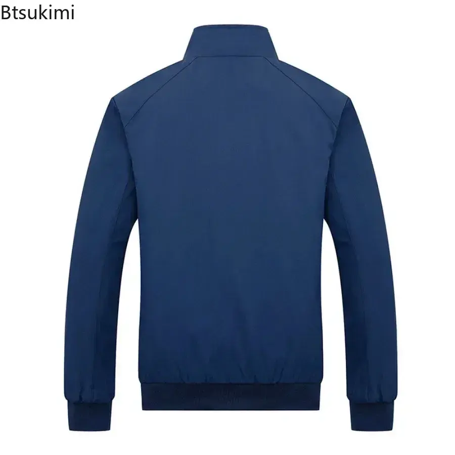 2024 Men's Bomber Jackets Spring Autumn Fashion Stand Collar Long Sleeve Handsome Coats Male Outdoor Sport Windproof Jackets 5XL
