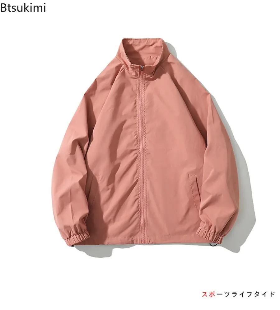 2025 Spring and Autumn Loose Solid Color Jacket Japanese Style Retro Simple Versatile Workwear Jacket Oversized Men's Jacketcoat