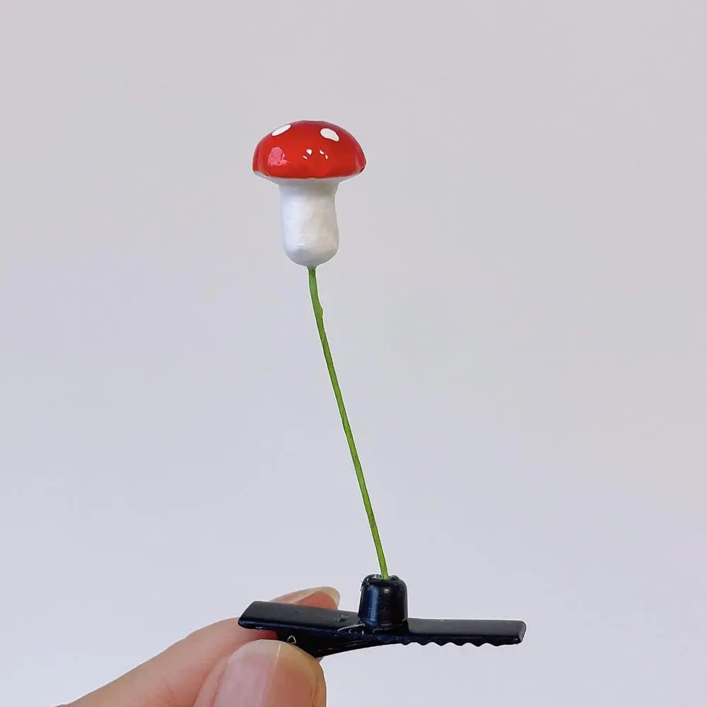5pcs/Set Funny Grass Flower Mushroom Bean Sprout Hair Clips Faux Plant Shaped Hairpin Women Girl Barrettes Party Hair Decoration