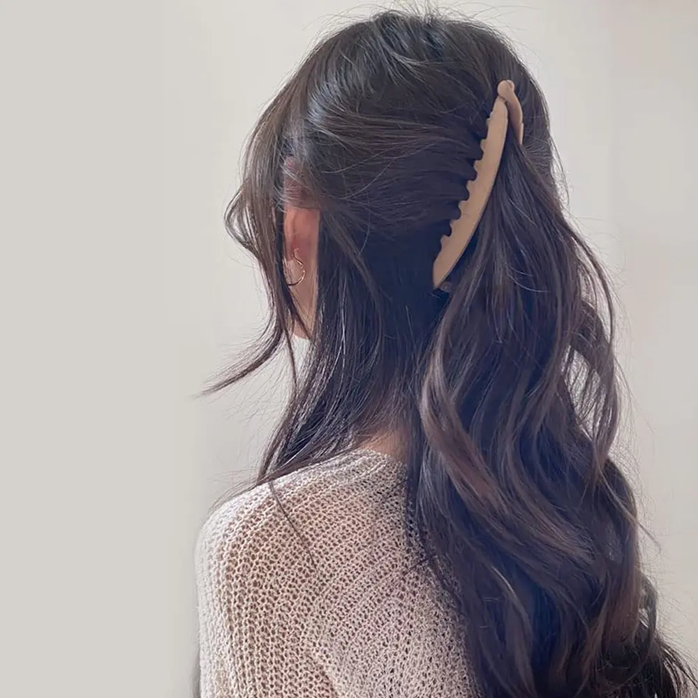 Classic Leopard Print Banana Hair Clips Large Size Non-Slip Ponytail Holder Barrettes Women Girls French Styles Headwear