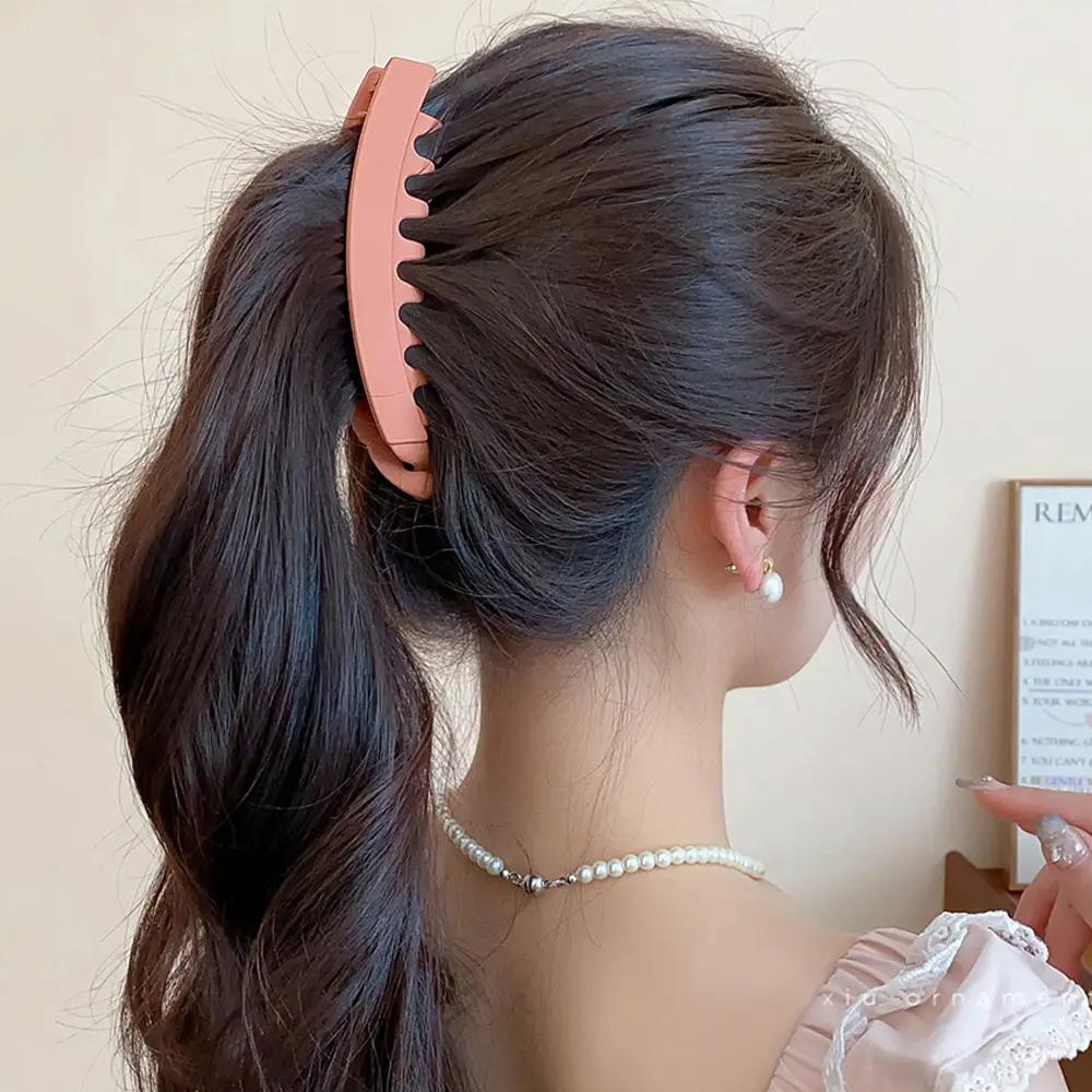 Classic Leopard Print Banana Hair Clips Large Size Non-Slip Ponytail Holder Barrettes Women Girls French Styles Headwear