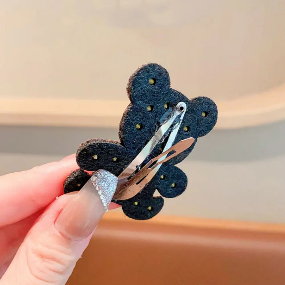 Glitter Full Rhinestone Bear Hair Clips Kawaii Cartoon Animal Hairpin for Baby Girls Sides Barrettes Party Gift