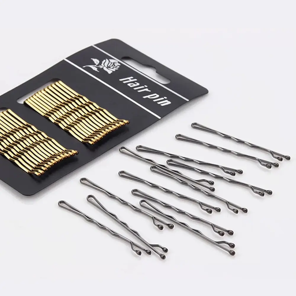 Black Color Bobby Pins Set Invisible Flat Metal Barrettes For Women Girls All Hair Types Decoration Non-Slip Braided Hair Clips