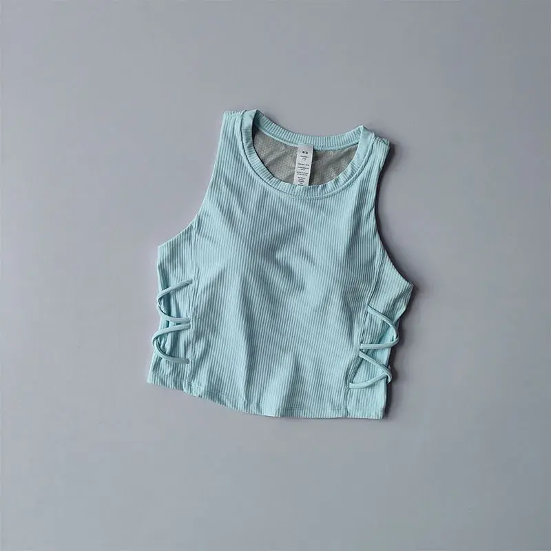 Summer High-intensity Sports Underwear for Women Shock-absorbing Running Gathering Yoga Tank Top Wearing Fitness Bra Top Women