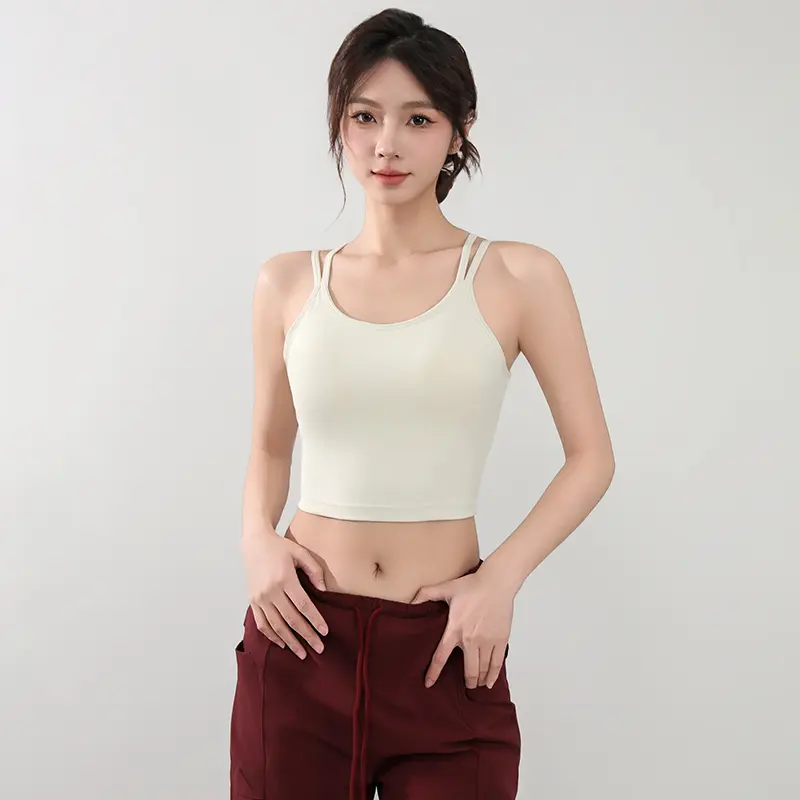 Integrated Coaster Sports Vest Women High Elastic Straps Professional Training Top Wearing Yoga Beautiful Back Quick-drying Bra