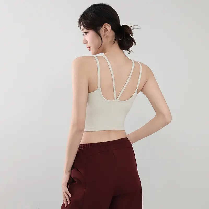 Integrated Coaster Sports Vest Women High Elastic Straps Professional Training Top Wearing Yoga Beautiful Back Quick-drying Bra
