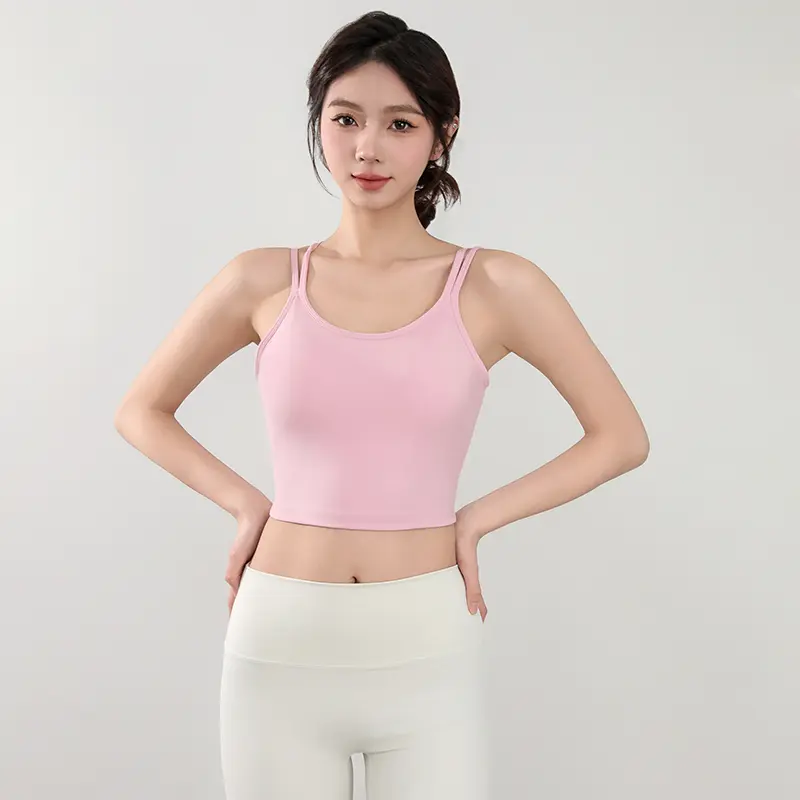Integrated Coaster Sports Vest Women High Elastic Straps Professional Training Top Wearing Yoga Beautiful Back Quick-drying Bra