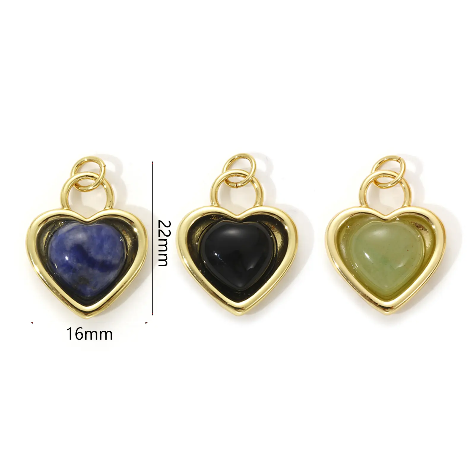 1 Piece Brass Valentine's Day Charms 18K Gold Plated Heart Pendant For DIY Neckalce Bracelet Jewelry Making 22mm x 16mm