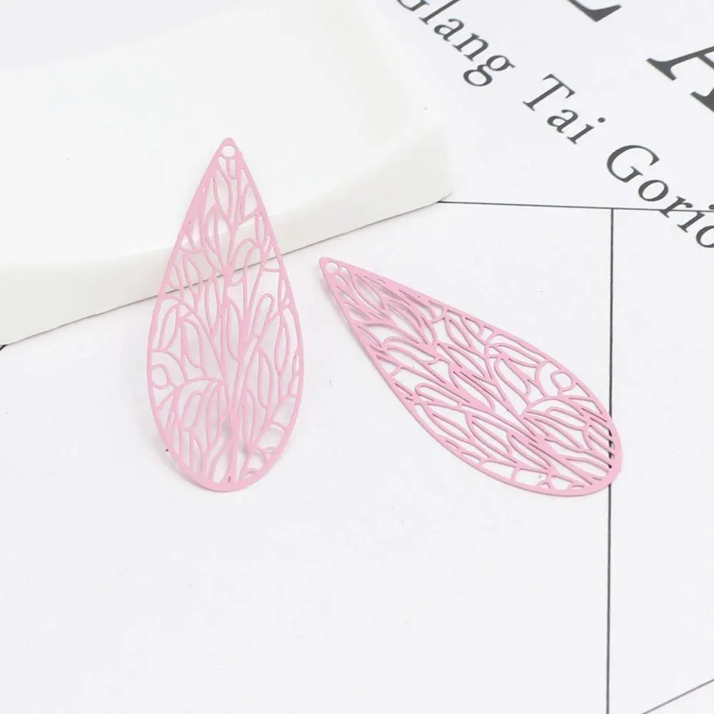 10 PCs Dragonfly Animal Wing Pendants Filigree Stamping Charms Copper Pendants For DIY Necklace Jewelry Making 4.5cm x 1.7cm