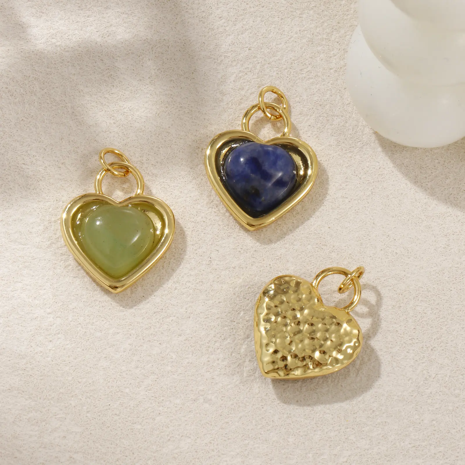 1 Piece Brass Valentine's Day Charms 18K Gold Plated Heart Pendant For DIY Neckalce Bracelet Jewelry Making 22mm x 16mm