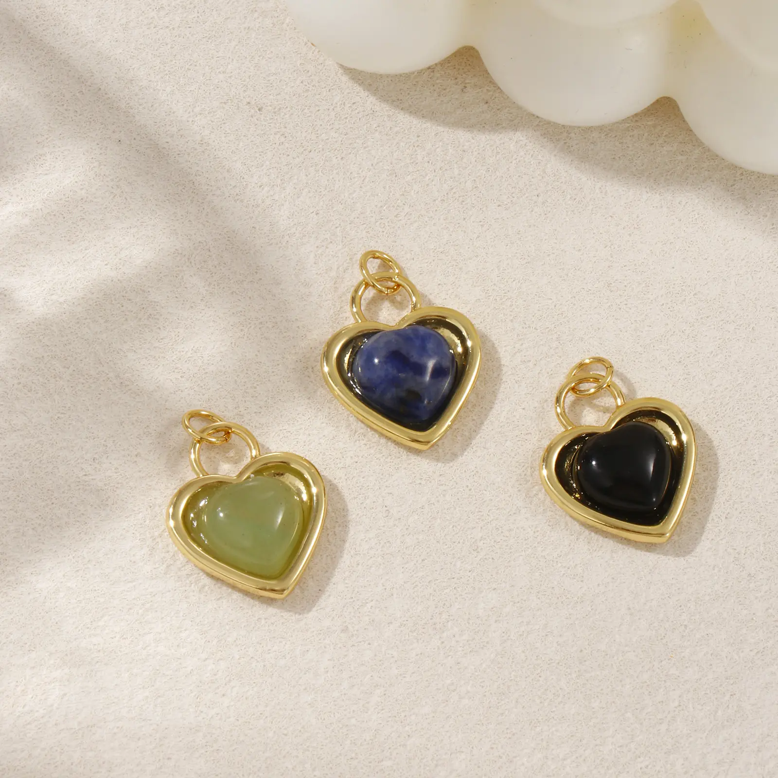 1 Piece Brass Valentine's Day Charms 18K Gold Plated Heart Pendant For DIY Neckalce Bracelet Jewelry Making 22mm x 16mm