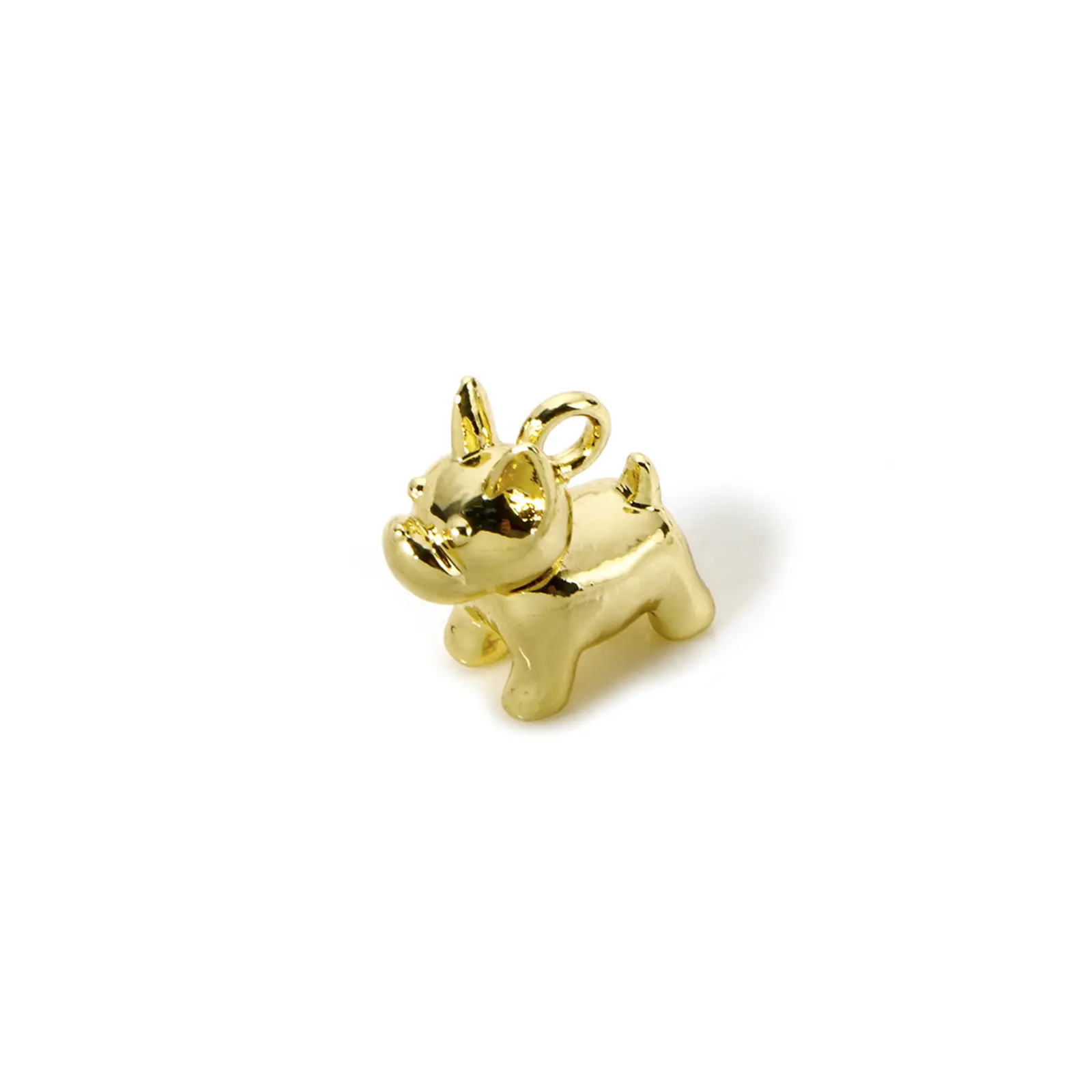 2 Piece Brass Charms 18K Real Gold Plated Cute 3D Dog Rrabbit Chili Pendant For DIY Necklace Bracelet Jewelry Making